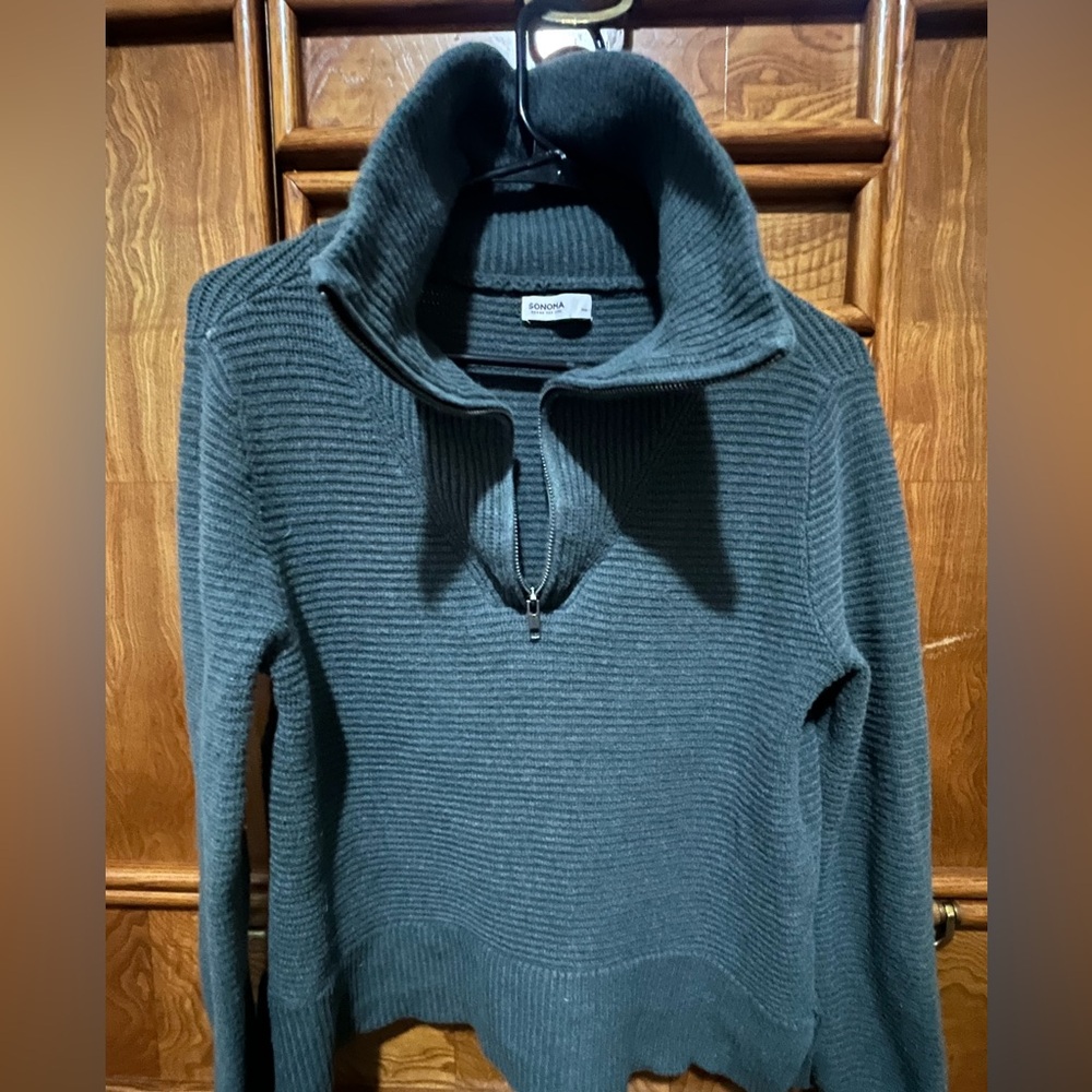 Sonoma women’s knit half zippers sweater